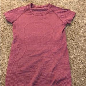 Maroon lululemon swiftly tee